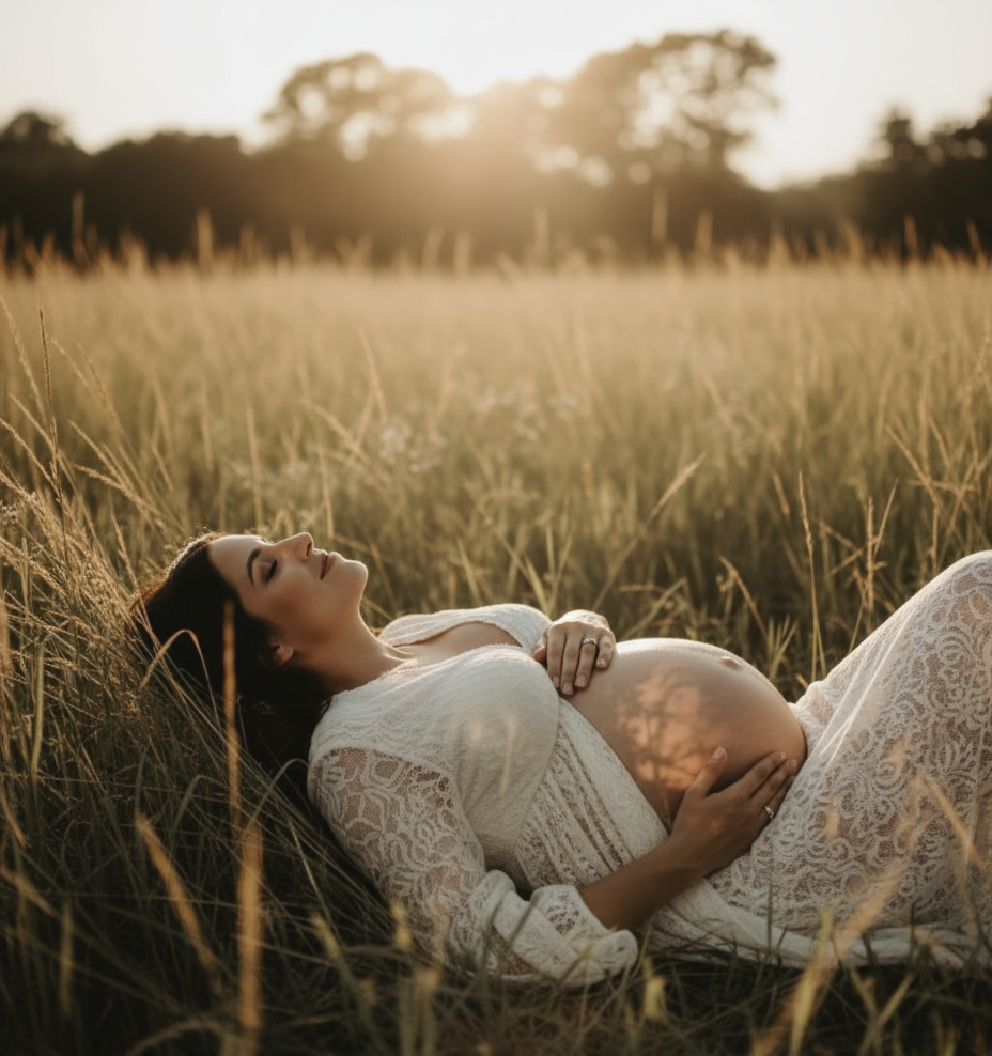 Maternity Session — Emily | Golden Hour Pregnancy Portraits | Image by SD