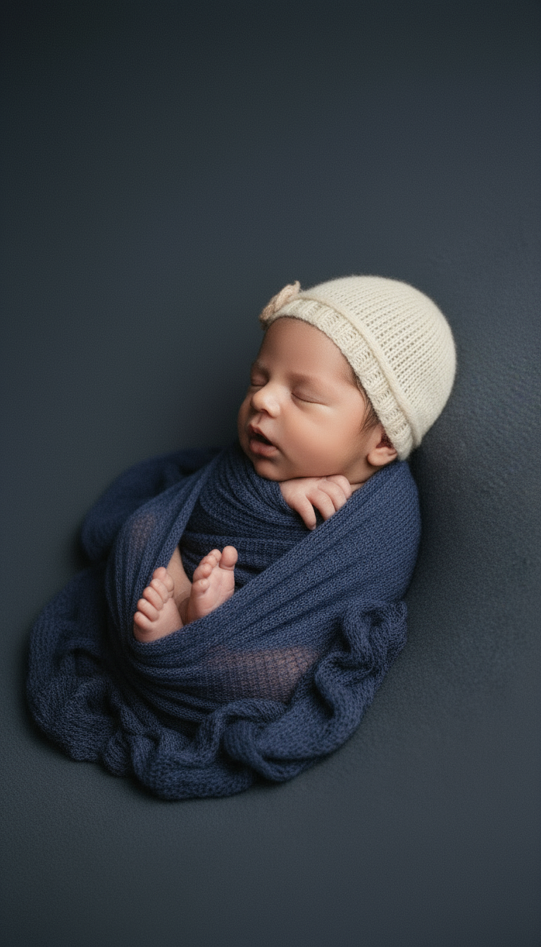 The Oliver Wrap — Studio Newborn Portraits | Image by SD