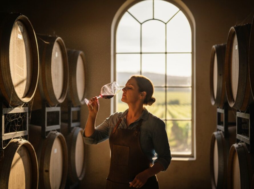 An epic moment shot capturing a local Dixons Creek artisan passionately at work in their studio, bathed in golden hour light, reflecting the essence of authentic Dixons Creek branding photography for local businesses.