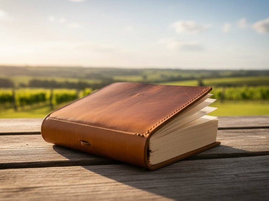 A dramatic, cinematic shot showcasing bespoke product visuals Launching Victoria Australia, featuring an artisanal ceramic bowl bathed in golden hour light on a rustic timber bench, with the rolling hills of Launching in the soft background, emphasising craftsmanship and natural beauty.