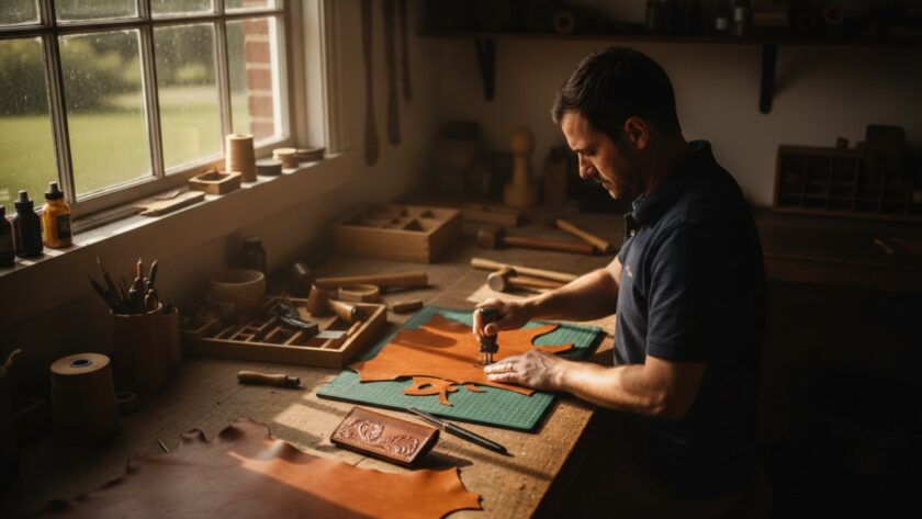 Dramatic shot of a local artisanal coffee roaster in Bittern, Victoria, intensely focused on pouring a latte, with steam rising, captured by expert Bittern advertising photography for Mornington Peninsula businesses.