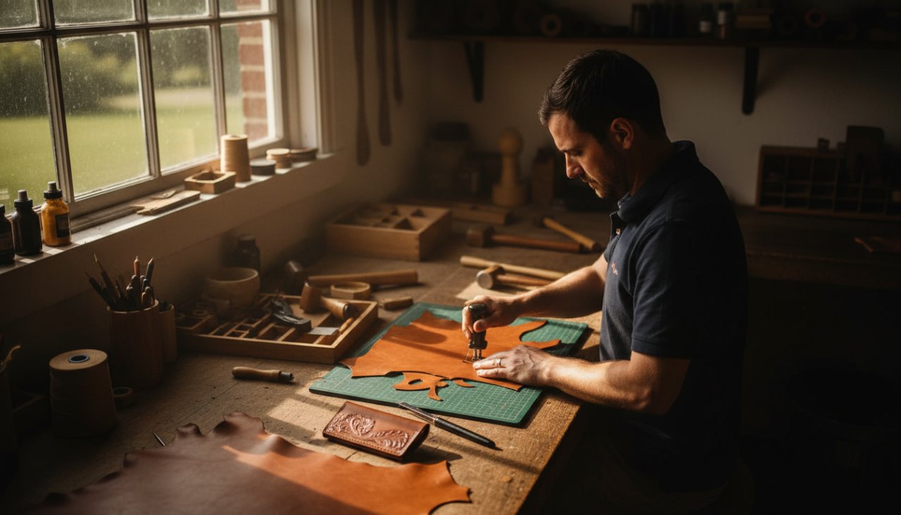 Dramatic shot of a local artisanal coffee roaster in Bittern, Victoria, intensely focused on pouring a latte, with steam rising, captured by expert Bittern advertising photography for Mornington Peninsula businesses.