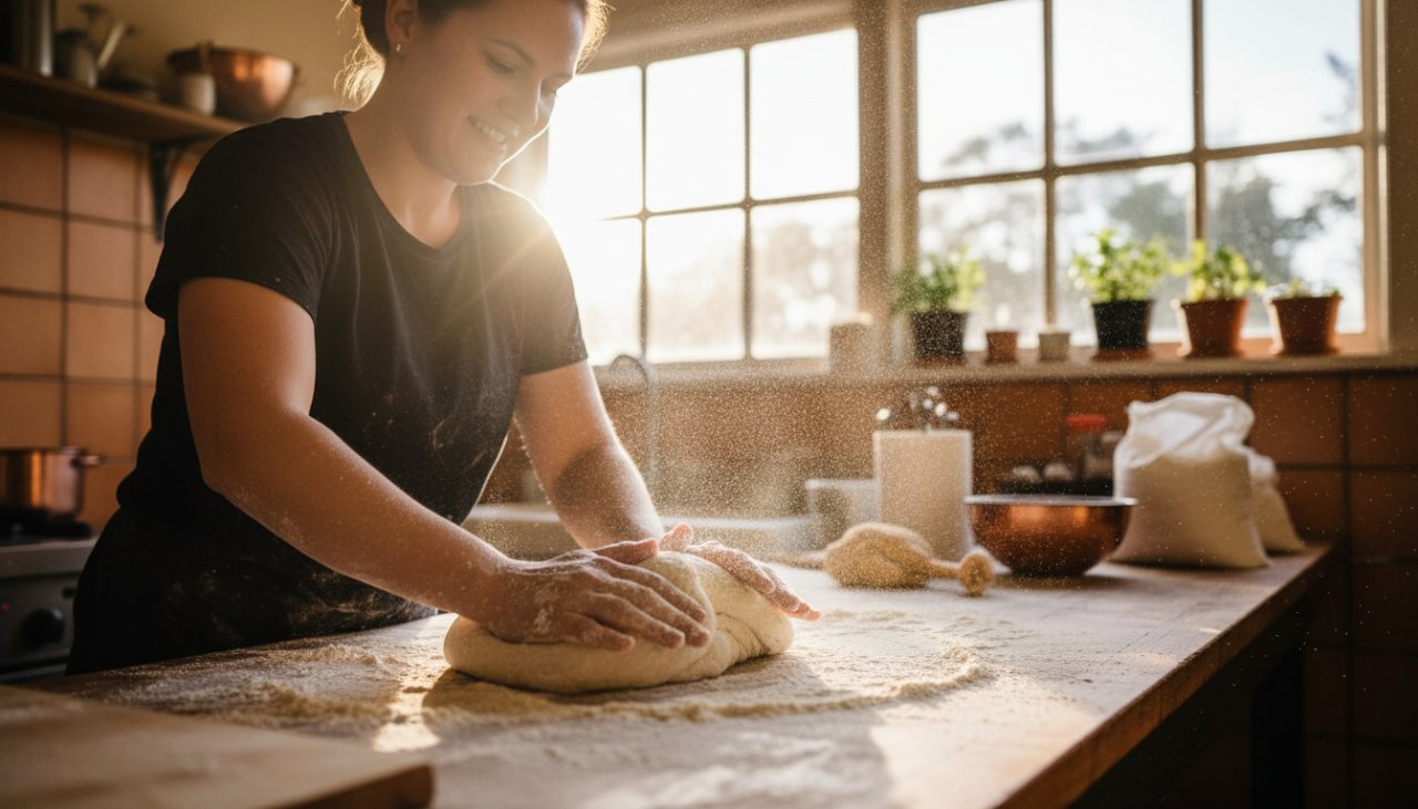 A dynamic and inspiring shot capturing a local artisan in Bittern, Victoria, proudly showcasing their craft in a vibrant workshop, bathed in warm natural light, embodying the essence of Bittern Victoria small business branding photography with authenticity and passion.