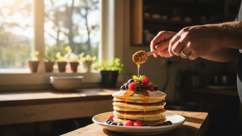 An exquisite close-up shot of a perfectly plated, vibrantly coloured dessert from a Cockatoo eatery, illuminated by soft natural light, showcasing the detailed artistry of Cockatoo Victoria artisan food photography, ready to entice diners.