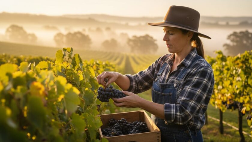 A dynamic, epic moment photograph showcasing professional Coldstream Victoria editorial photography for local businesses, featuring a skilled artisan at work in a sunlit workshop in Coldstream, Victoria, with a sense of passion and craftsmanship.