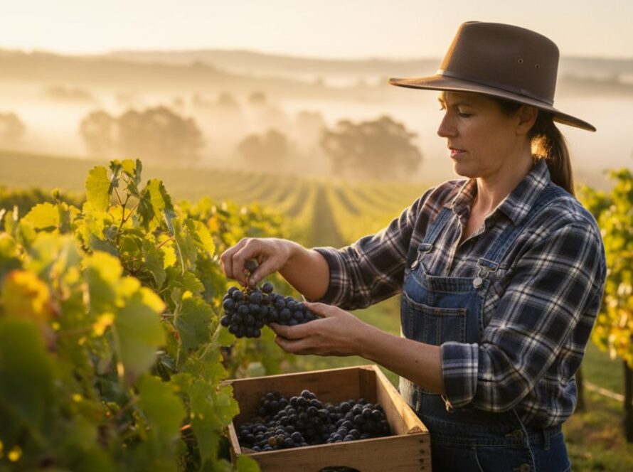 A dynamic, epic moment photograph showcasing professional Coldstream Victoria editorial photography for local businesses, featuring a skilled artisan at work in a sunlit workshop in Coldstream, Victoria, with a sense of passion and craftsmanship.