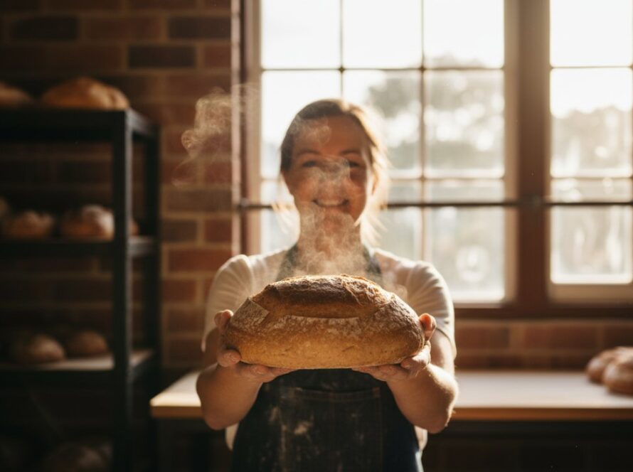 An aerial drone shot capturing a vibrant local café's outdoor dining area in Crib Point, showcasing happy customers and freshly brewed coffee, perfect for Crib Point advertising photography for authentic local brands, with dramatic golden hour lighting.