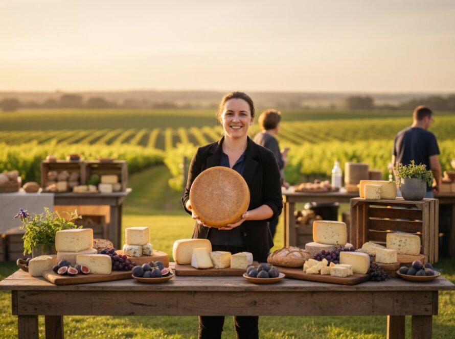 An epic moment captured in Seville East, Victoria, showing a local artisan proudly displaying their handcrafted product, illuminated by warm afternoon light, demonstrating how to Elevate Seville East Business with Professional Advertising Photography.