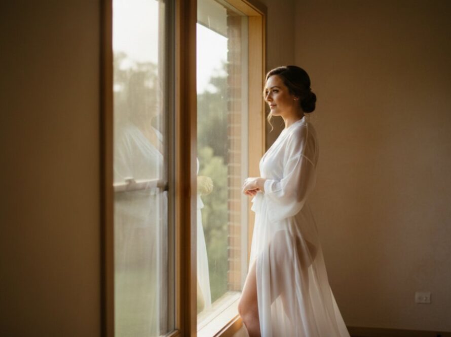 A beautifully composed, soft-focus image showcasing a woman in a serene pose, bathed in natural light, representing intimate boudoir photography Selby Victoria, capturing an epic moment of self-confidence and artistic grace amidst a natural, rustic setting.