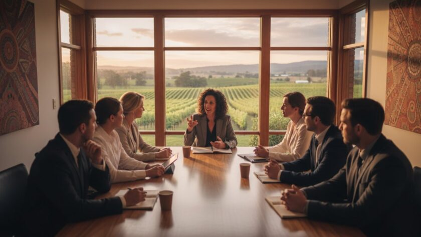 A dynamic, candid photograph of a Coldstream business leader smiling confidently during a professional corporate headshots Coldstream businesses session, captured in a modern office space with natural light, showcasing their approachability and expertise.