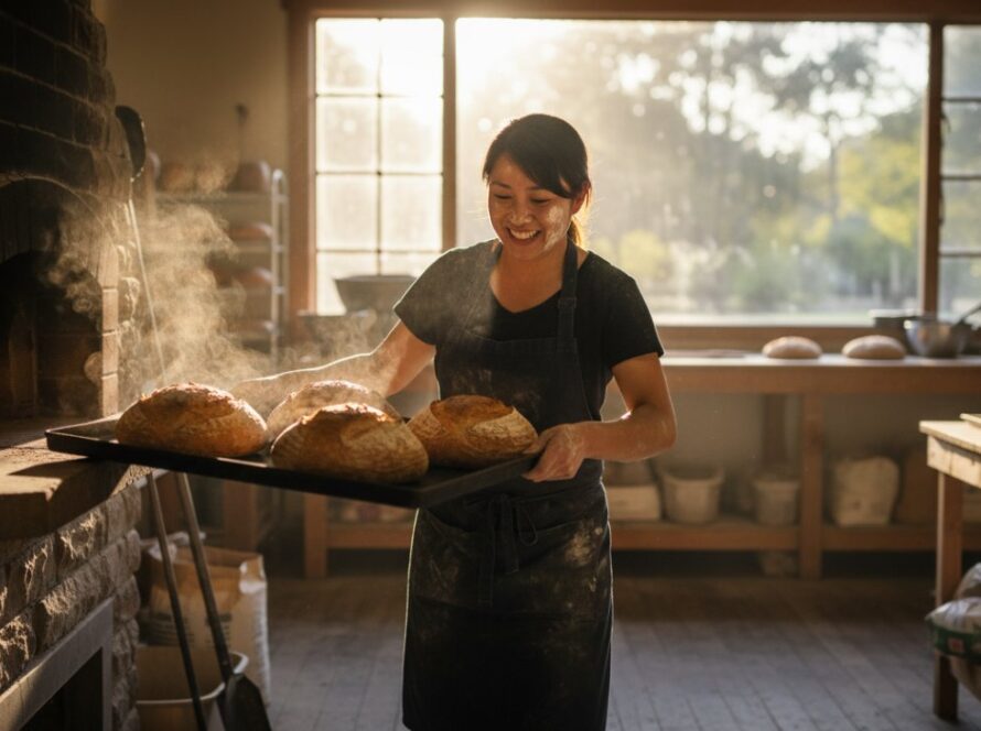 Dynamic Tecoma Commercial Photography for Local Businesses featuring a local artisan passionately crafting pottery, bathed in natural light within a rustic Tecoma studio, showcasing dedication and quality for advertising campaigns.