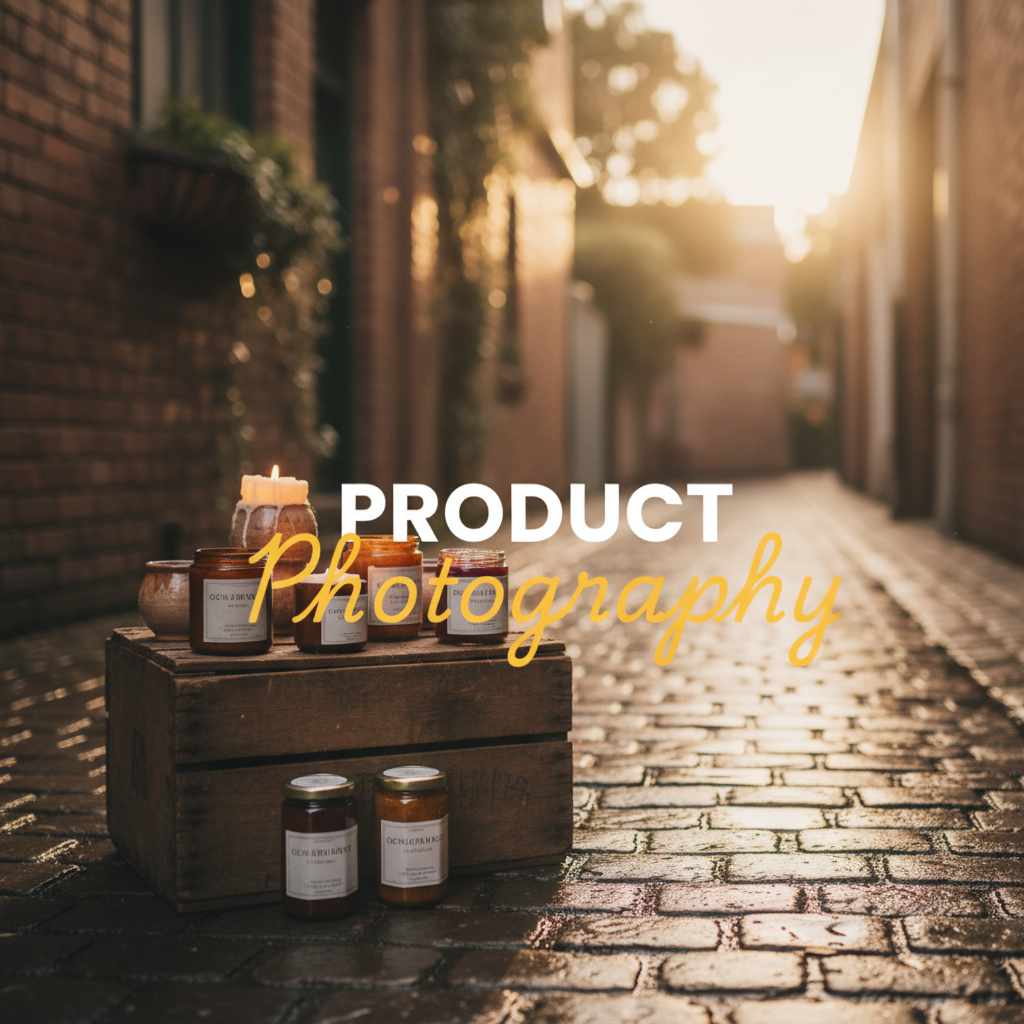 Atmospheric street photography style image capturing a beautifully arranged local product display in Chirnside Park, showcasing the importance of Unlocking premium product photography Chirnside Park small businesses with professional flair and cinematic lighting.
