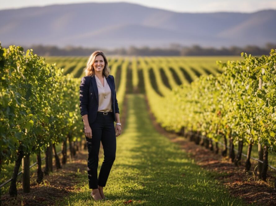 A dynamic, close-up portrait of a confident local professional in Wandin East, showcasing their authentic personality amidst a soft, natural Wandin East backdrop, emphasizing their expertise through professional corporate photography. The subject is smiling warmly, looking directly at the camera, with the morning light creating a beautiful, soft glow. This Wandin East authentic corporate headshots for local professionals captures a genuine connection.