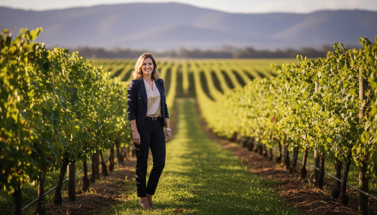 A dynamic, close-up portrait of a confident local professional in Wandin East, showcasing their authentic personality amidst a soft, natural Wandin East backdrop, emphasizing their expertise through professional corporate photography. The subject is smiling warmly, looking directly at the camera, with the morning light creating a beautiful, soft glow. This Wandin East authentic corporate headshots for local professionals captures a genuine connection.