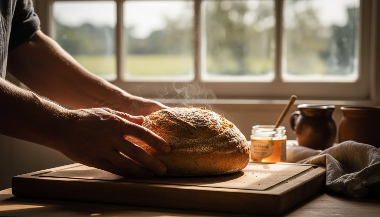 A beautifully lit, cinematic close-up of a handcrafted ceramic mug from a Wandin North artisan, delicately placed on a rustic wooden table with soft morning light streaming through a window, highlighting intricate details and texture, embodying Wandin North artisanal product photography storytelling.