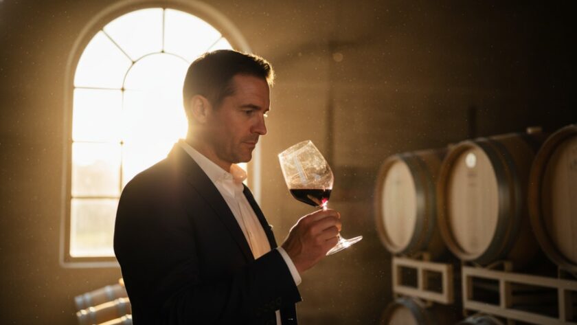 A vibrant 'epic moment' style photograph of a local Wandin North artisanal coffee maker passionately pouring a latte, showcasing their brand's essence through professional Wandin North branding photography for business growth. Sunlight streams through a large window, highlighting steam rising from the cup and the barista's focused expression, set within a rustic-chic Wandin North cafe interior.