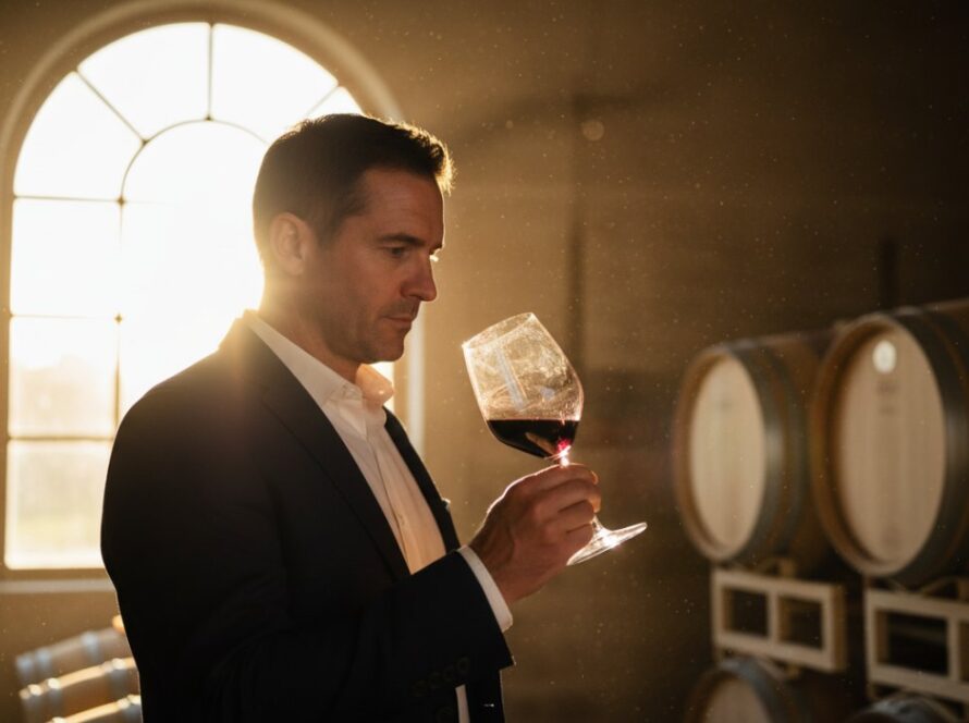 A vibrant 'epic moment' style photograph of a local Wandin North artisanal coffee maker passionately pouring a latte, showcasing their brand's essence through professional Wandin North branding photography for business growth. Sunlight streams through a large window, highlighting steam rising from the cup and the barista's focused expression, set within a rustic-chic Wandin North cafe interior.
