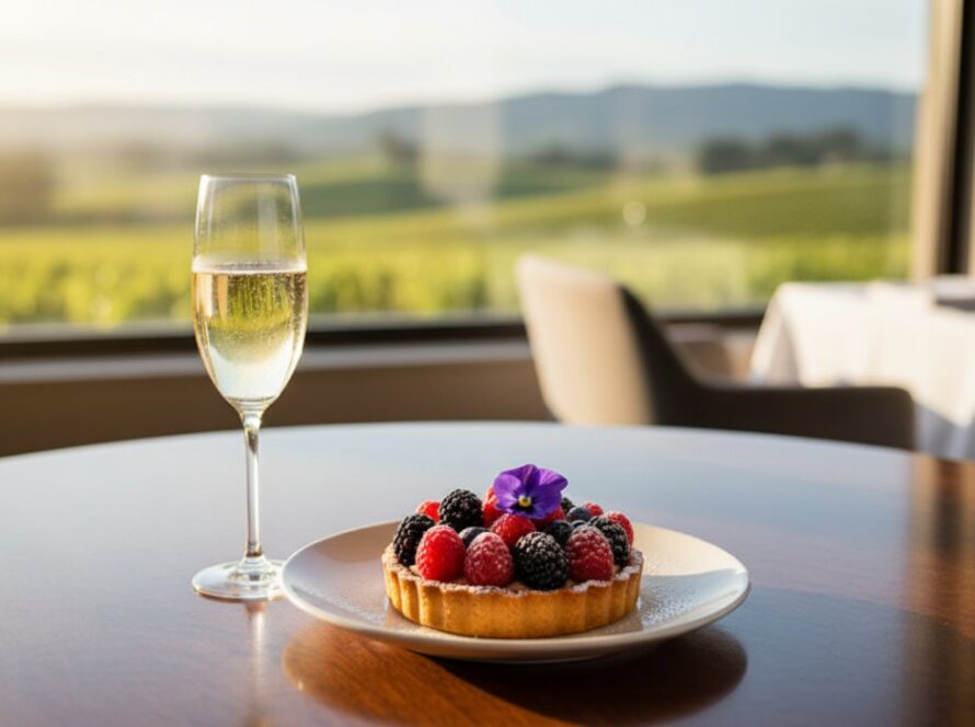 An expert capture by a Yarra Glen fine dining food photography expert, showcasing a masterfully plated dish with vibrant colours and textures, dramatically lit in a sophisticated Yarra Glen restaurant setting, emphasizing its exquisite detail and inviting aroma.