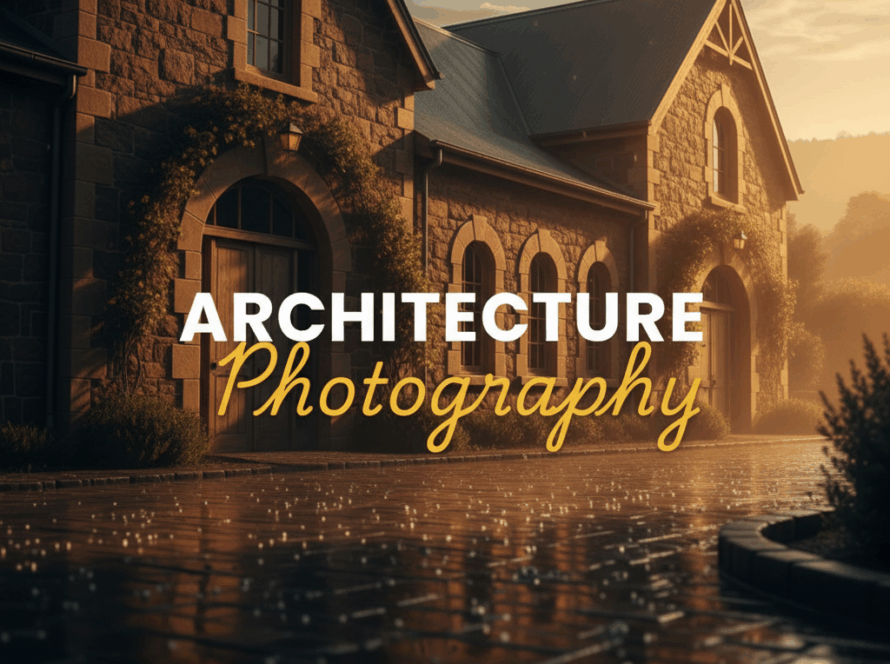A moody, cinematic street photography style image capturing the intricate details of a historic winery's architecture in the Yarra Valley, showcasing Yarra Valley architectural photography expertise with dramatic lighting.