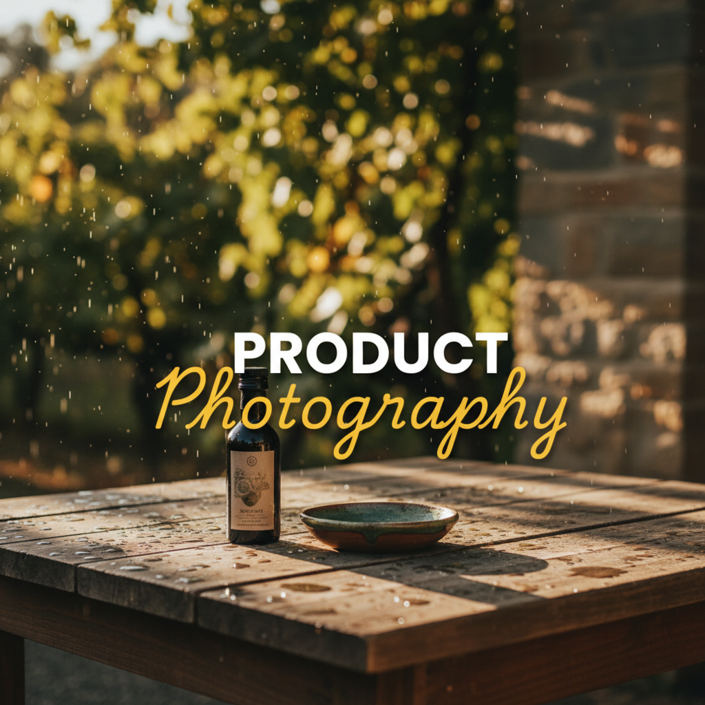 Atmospheric street style photo depicting Yarra Valley artisan product photography for local businesses, with a moody scene of a craft item on display in a rustic setting, illuminated by soft, cinematic light.