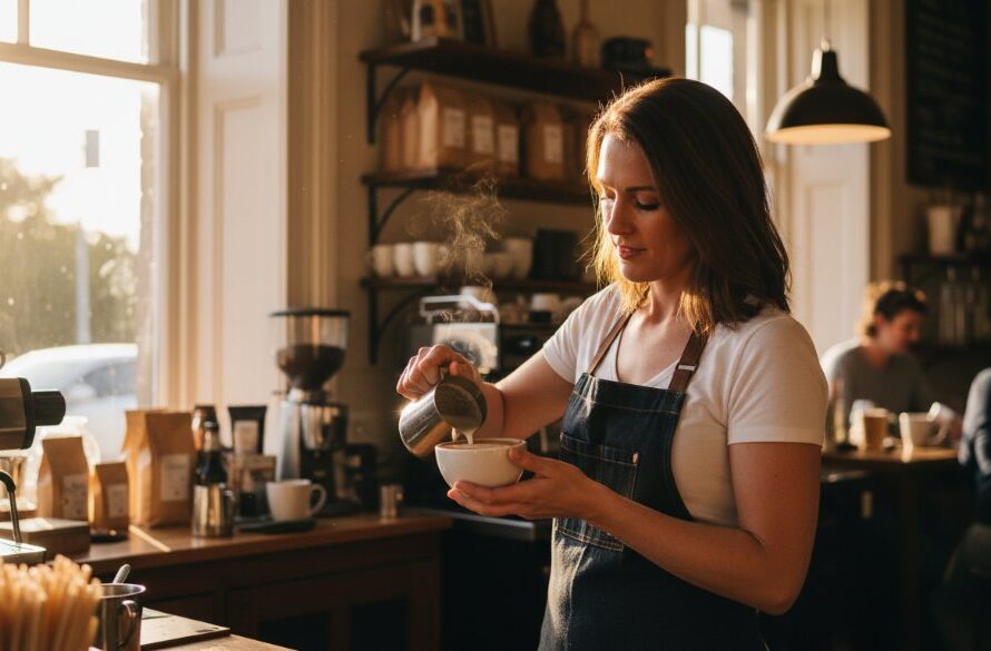 A dynamic, wide-angle shot of an Alfredton authentic small business branding photography session, capturing a local artisan passionately crafting pottery in a sunlit studio, with dramatic backlighting highlighting the clay dust in the air, conveying dedication and artistry.