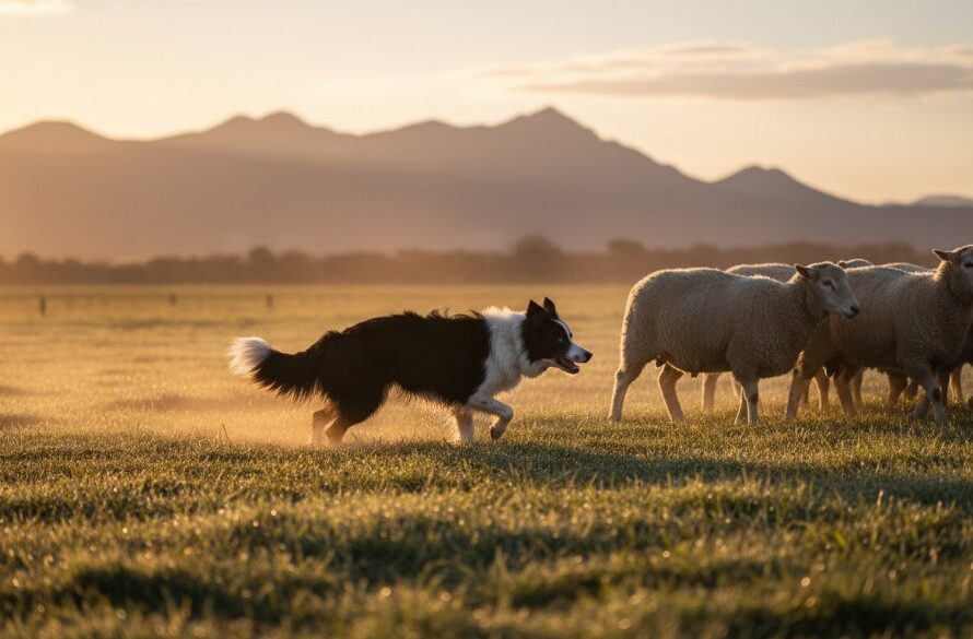 An epic, emotionally resonant photograph of a golden retriever joyfully leaping through a sun-drenched field near Ararat, Victoria, its fur glowing, capturing a truly happy moment with professional lighting and vibrant colour grading.