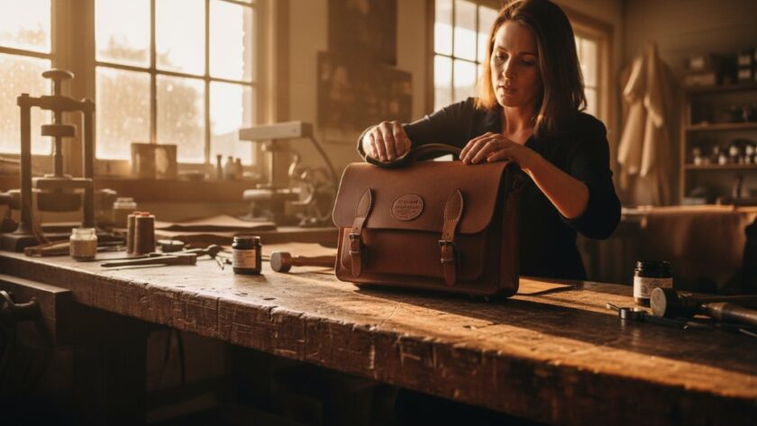 An inspiring wide-angle photograph capturing the essence of Ararat VIC boutique brand advertising photography, featuring local artisanal products beautifully displayed in a historic building with warm, golden hour lighting, conveying authenticity and elegance.