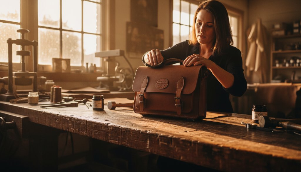 An inspiring wide-angle photograph capturing the essence of Ararat VIC boutique brand advertising photography, featuring local artisanal products beautifully displayed in a historic building with warm, golden hour lighting, conveying authenticity and elegance.