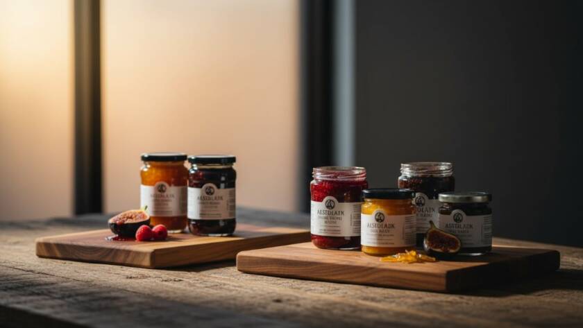 Dynamic, color-graded professional photograph of meticulously arranged artisan products from an Ashwood small business, dramatically lit with softbox lighting, capturing their unique textures and details, showcasing expert Ashwood product photography for small businesses.