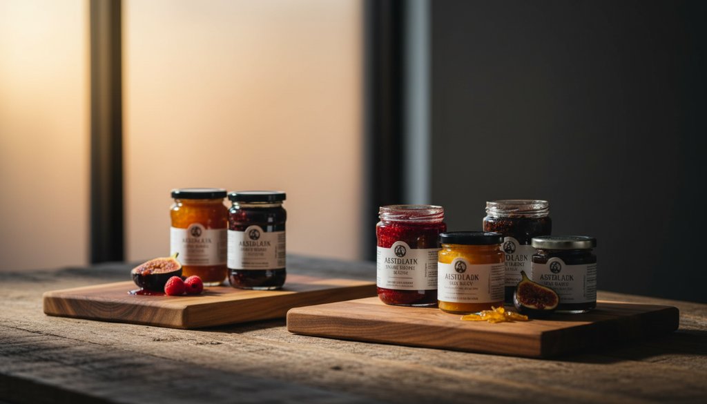 Dynamic, color-graded professional photograph of meticulously arranged artisan products from an Ashwood small business, dramatically lit with softbox lighting, capturing their unique textures and details, showcasing expert Ashwood product photography for small businesses.