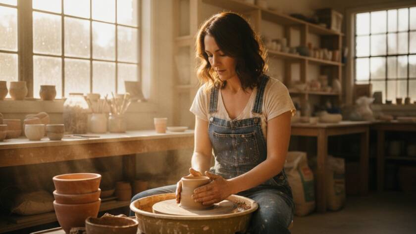 A dynamic and emotionally charged photograph showcasing authentic Bayswater branding photography, featuring a passionate local cafe owner smiling genuinely while expertly pouring latte art in their bustling Bayswater establishment, bathed in warm, natural light, reflecting community spirit and delicious craftsmanship.