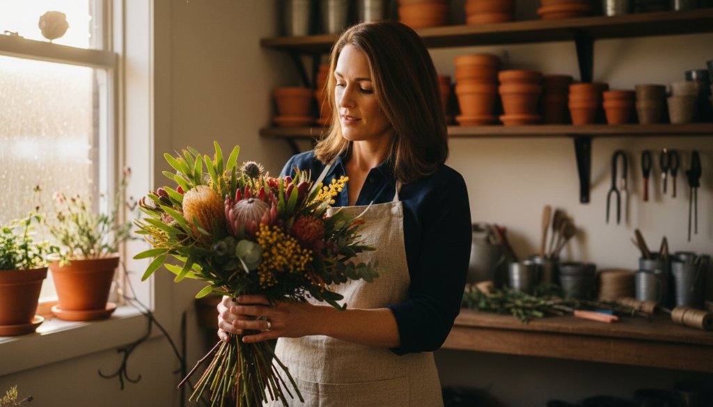 Dynamic close-up of a local artisan passionately crafting pottery in their sunlit Croydon South studio, showcasing the essence of authentic branding photography Croydon South small businesses thrive, with golden hour light illuminating their focused expression and the intricate details of their work.