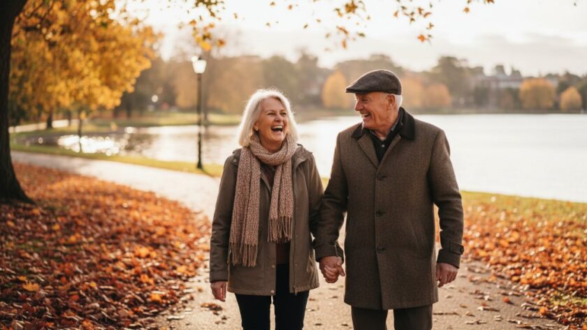 A heartwarming, sun-drenched image of a family laughing genuinely in the Ballarat Botanical Gardens, showcasing authentic candid photography Ballarat Central Victoria, with dramatic golden hour lighting highlighting their joyful expressions.