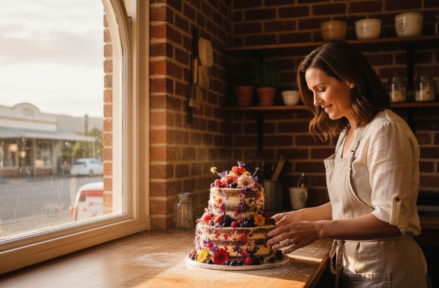 An epic moment captured in Korumburra, showcasing a local artisan passionately crafting their product, bathed in golden hour light, reflecting authentic Korumburra business branding photography. The scene is professionally colour-graded with dramatic depth of field.