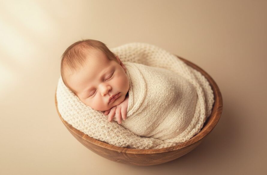 An intimate, beautifully lit, and authentic newborn photography Herne Hill Victoria portrait. A sleeping baby is gently cradled in soft, earthy blankets on a rustic wooden floor, bathed in warm, natural window light filtering through sheer curtains. The composition is close-up, focusing on tiny details like the baby's fingers and a peaceful expression. The mood is serene and heartwarming, captured with professional color grading and a soft focus for an epic moment.