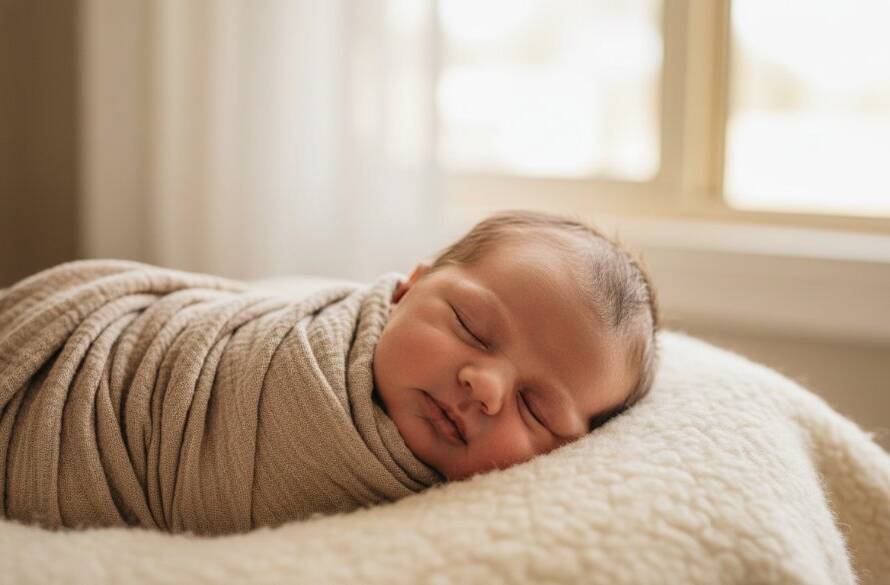 A heartwarming, softly lit close-up of a newborn baby's tiny feet nestled gently in a parent's hands, showcasing authentic newborn photography South Kingsville with a dreamy, golden hour glow, capturing a serene and precious moment in an epic style.