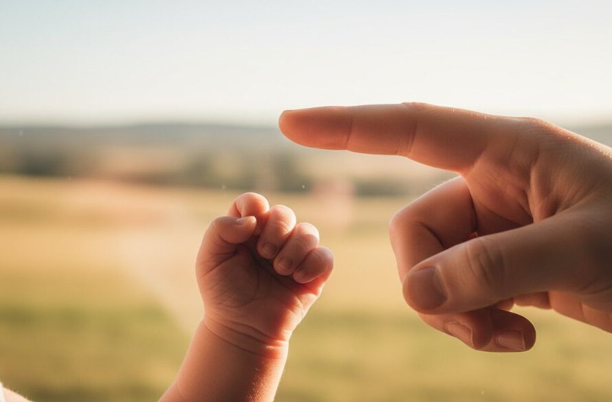 A stunning, intimate close-up of a newborn baby's tiny hand gently clutching a parent's finger, bathed in soft, ethereal natural light, symbolizing authentic Wallan newborn photography memories and the delicate bond between parent and child.