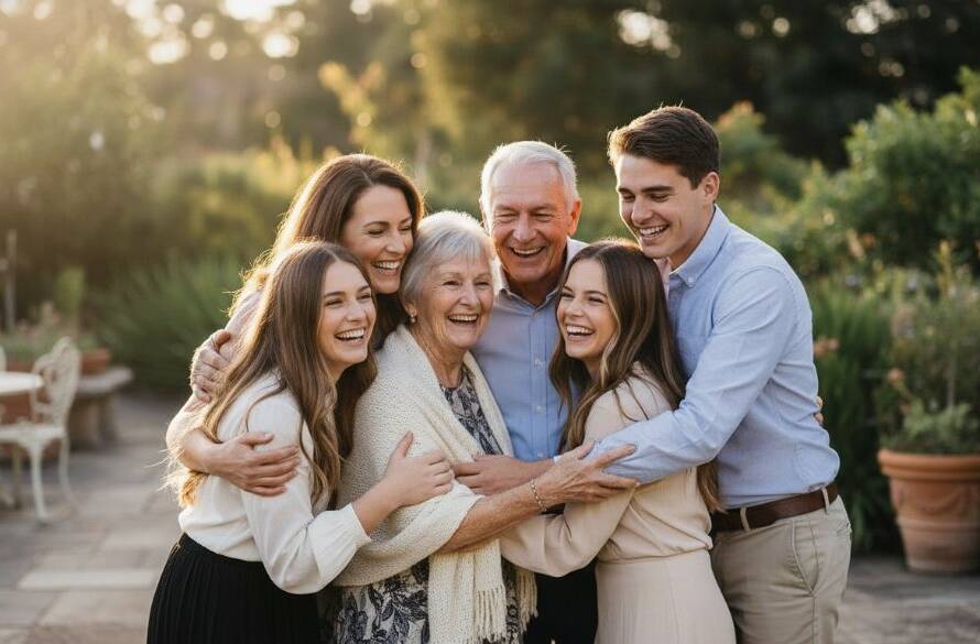 An intimate, emotionally charged photograph capturing a joyous toast during Balwyn unforgettable milestone event photography, with soft golden hour light illuminating the happy faces and elegant venue.