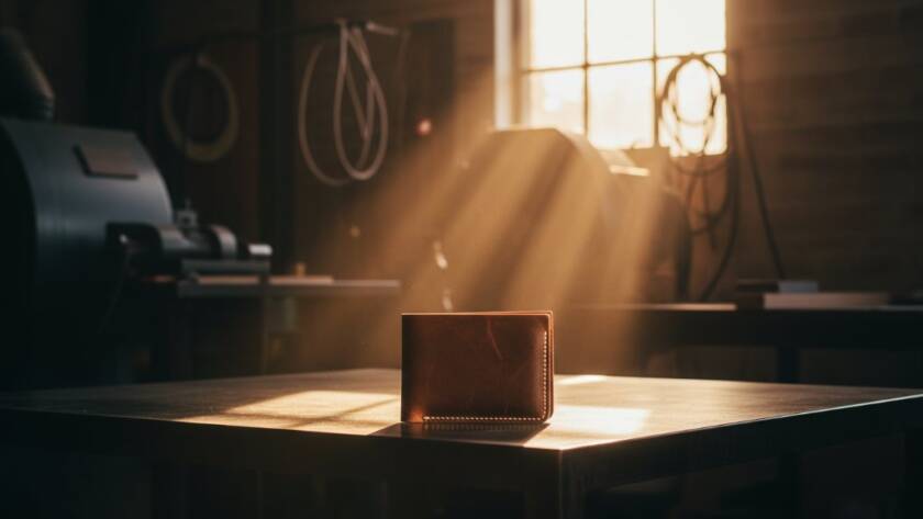 Dramatic close-up of a premium, sustainably-sourced coffee bag being poured into a mug, illuminated by a warm, golden light filtering through a window in a rustic Bayswater café setting, showcasing professional Bayswater Victoria product advertising photography.