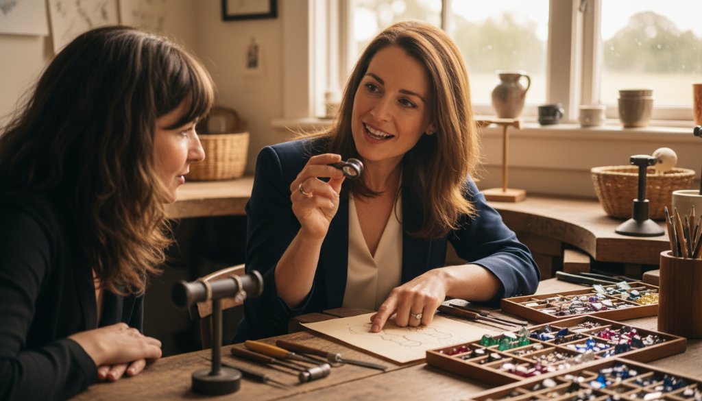 A dynamic, epic moment photograph of a small business owner passionately discussing their craft in a sun-drenched Beaconsfield cafe, showcasing Beaconsfield Victoria authentic personal branding photography, with a warm, inviting atmosphere and professional color grading.