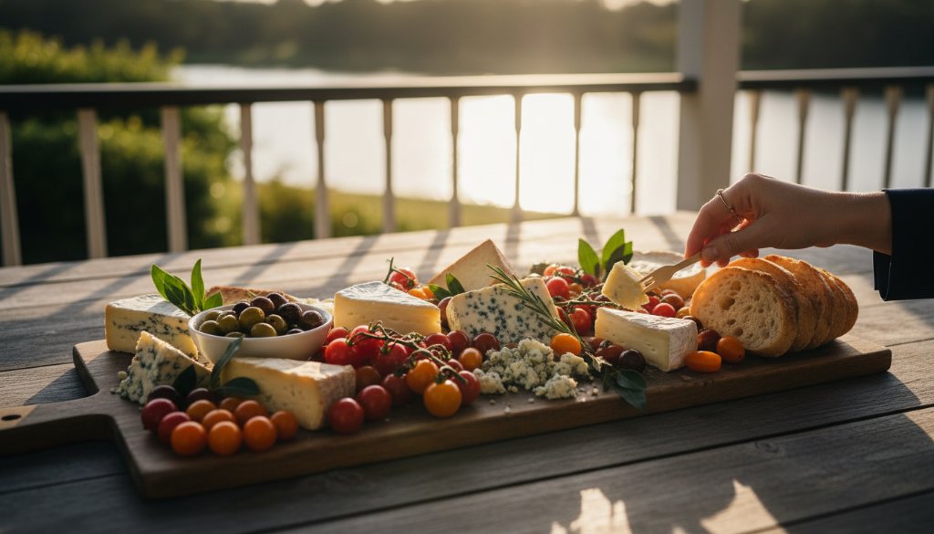 Dramatic, cinematic close-up of a perfectly plated dish, perhaps a colourful salad or a dessert, set against a softly blurred backdrop of Benalla's local cafe interior during golden hour, emphasizing the meticulous detail and vibrant textures of the food. This Benalla artisanal food photography storytelling image captures the essence of a gourmet experience.