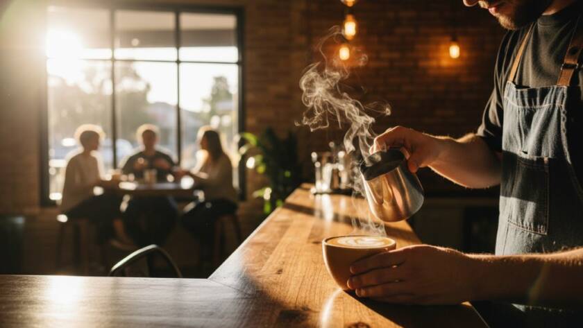 An epic, professionally color-graded shot of a local artisan's handcrafted product dramatically lit in a bustling Blackburn market stall, showcasing the power of Blackburn advertising photography boosting local business presence to attract customers.