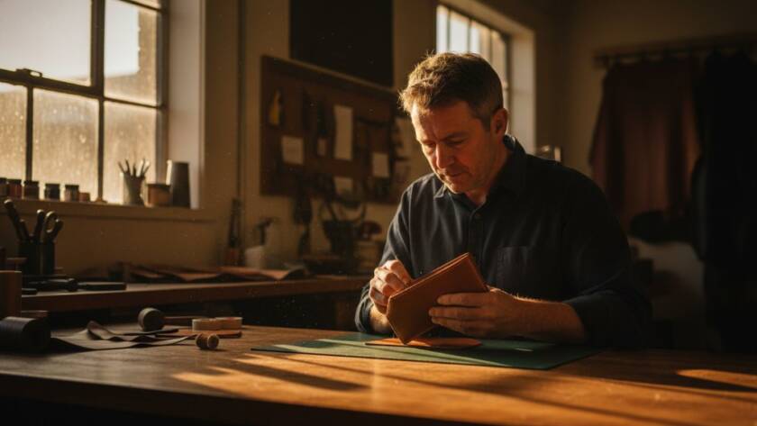 Dynamic Blackburn Editorial Photography for Local Businesses Victoria showing a local artisan passionately crafting pottery in a sunlit studio, captured in an epic, dramatic moment.