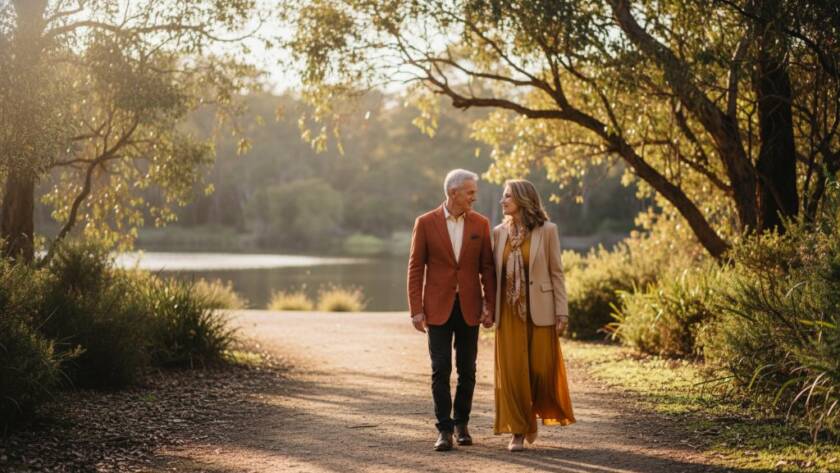 A dramatic, cinematic fine art portrait captured using Blackburn South Fine Art Photography Services, featuring a subject silhouetted against a golden hour sky near Blackburn Lake, evoking emotion and timeless elegance.