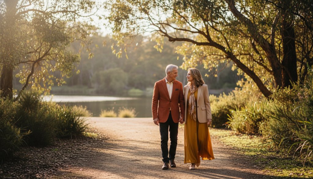 A dramatic, cinematic fine art portrait captured using Blackburn South Fine Art Photography Services, featuring a subject silhouetted against a golden hour sky near Blackburn Lake, evoking emotion and timeless elegance.