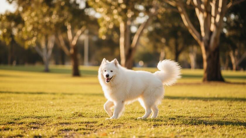An energetic golden retriever mid-leap, catching a frisbee in a sun-drenched park in Blackburn South, perfectly embodying Blackburn South pet photography capturing cherished dog moments.
