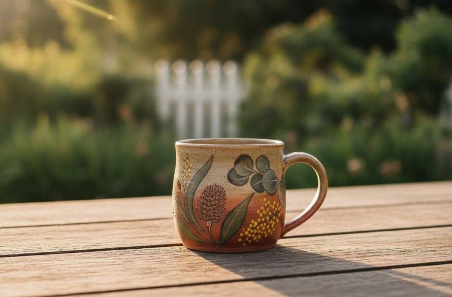 Dramatic close-up of a meticulously crafted artisan ceramic vase, showcasing its unique textures and glaze under studio lighting, set against a subtly blurred backdrop reminiscent of Blackburn's leafy streets, highlighting Blackburn Victoria product photography for local artisans.