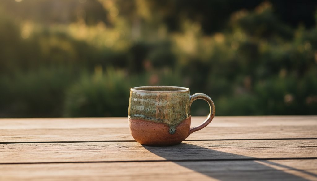 Dynamic close-up of a handcrafted Boronia artisanal product photography studio capturing a bespoke ceramic piece, bathed in dramatic studio lighting, highlighting intricate textures against a blurred, elegant background.