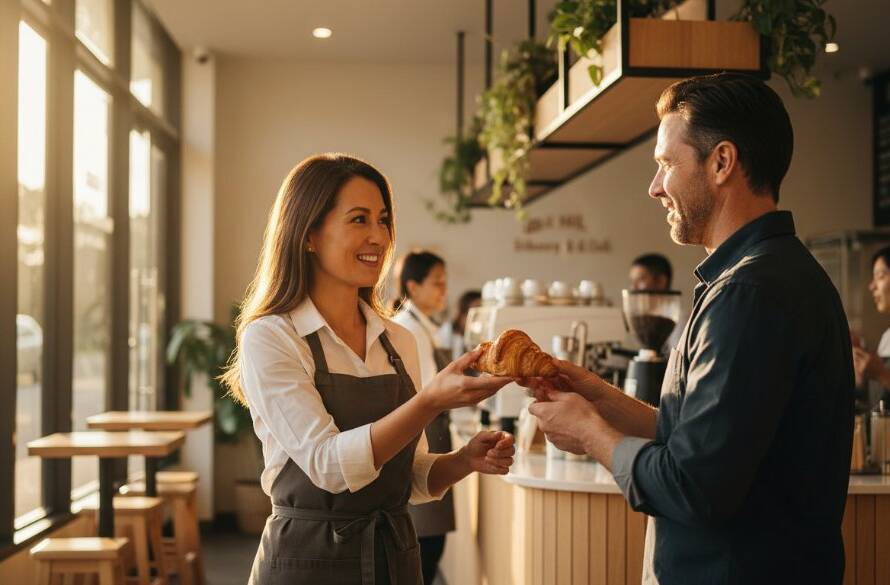 Dynamic wide shot of a creative entrepreneur having an inspired moment during a Box Hill branding photography for small businesses session, surrounded by vibrant local market stalls under dramatic golden hour light, reflecting energy and success.
