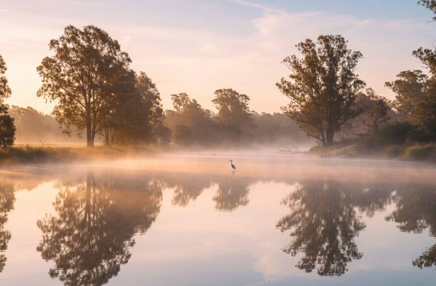 A dramatic, professionally colour-graded photograph showcasing the ethereal beauty of Box Hill North through fine art photography, featuring a serene landscape bathed in golden hour light with intricate details, highlighting the essence of Box Hill North Ethereal Fine Art Photography.